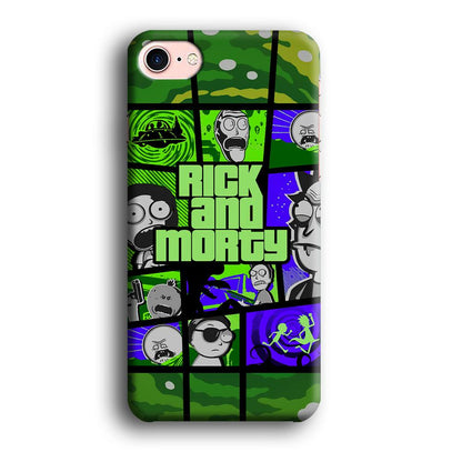 Rick and Morty Shapes of Gaming iPhone 8 Case-Oxvistore