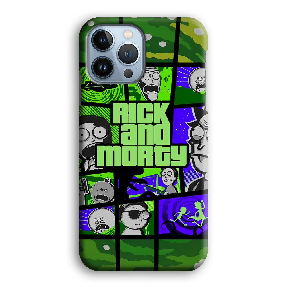 Rick and Morty Shapes of Gaming iPhone 15 Pro Max Case-Oxvistore