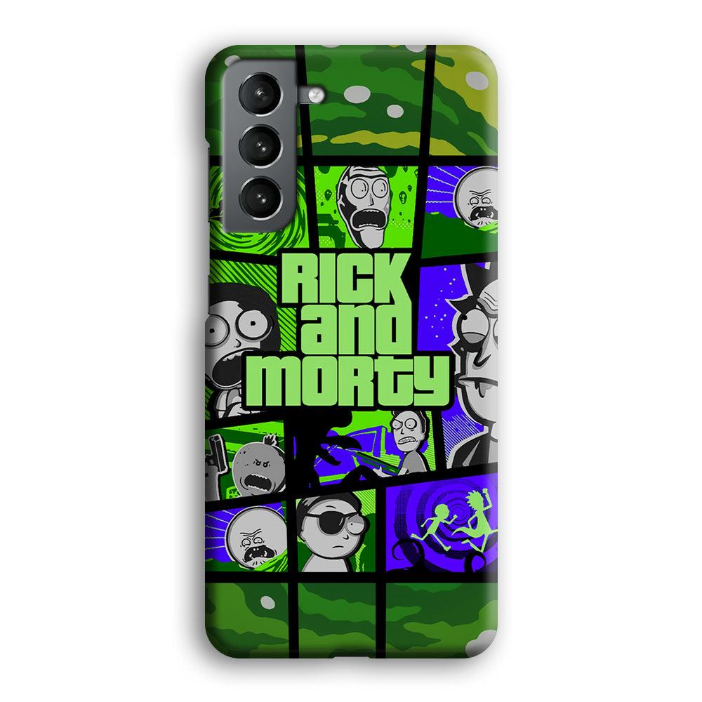 Rick and Morty Shapes of Gaming Samsung Galaxy S21 Case-Oxvistore