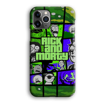 Rick and Morty Shapes of Gaming iPhone 12 Pro Case-Oxvistore