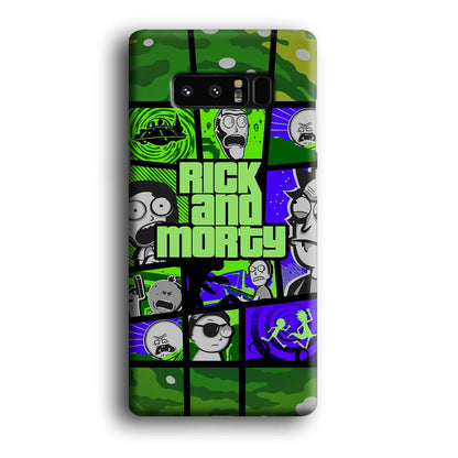 Rick and Morty Shapes of Gaming Samsung Galaxy Note 8 Case-Oxvistore