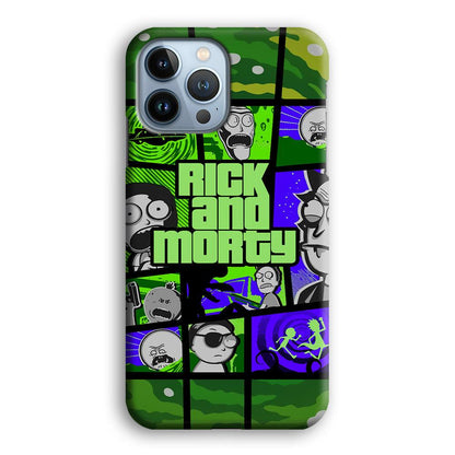 Rick and Morty Shapes of Gaming iPhone 13 Pro Case-Oxvistore