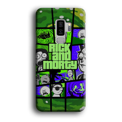 Rick and Morty Shapes of Gaming Samsung Galaxy S9 Plus Case-Oxvistore