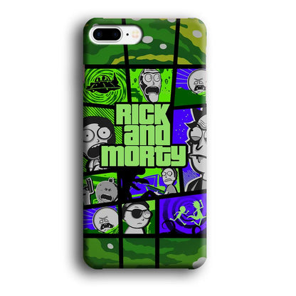 Rick and Morty Shapes of Gaming iPhone 8 Plus Case-Oxvistore