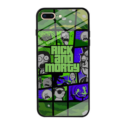 Rick and Morty Shapes of Gaming iPhone 7 Plus Case-Oxvistore