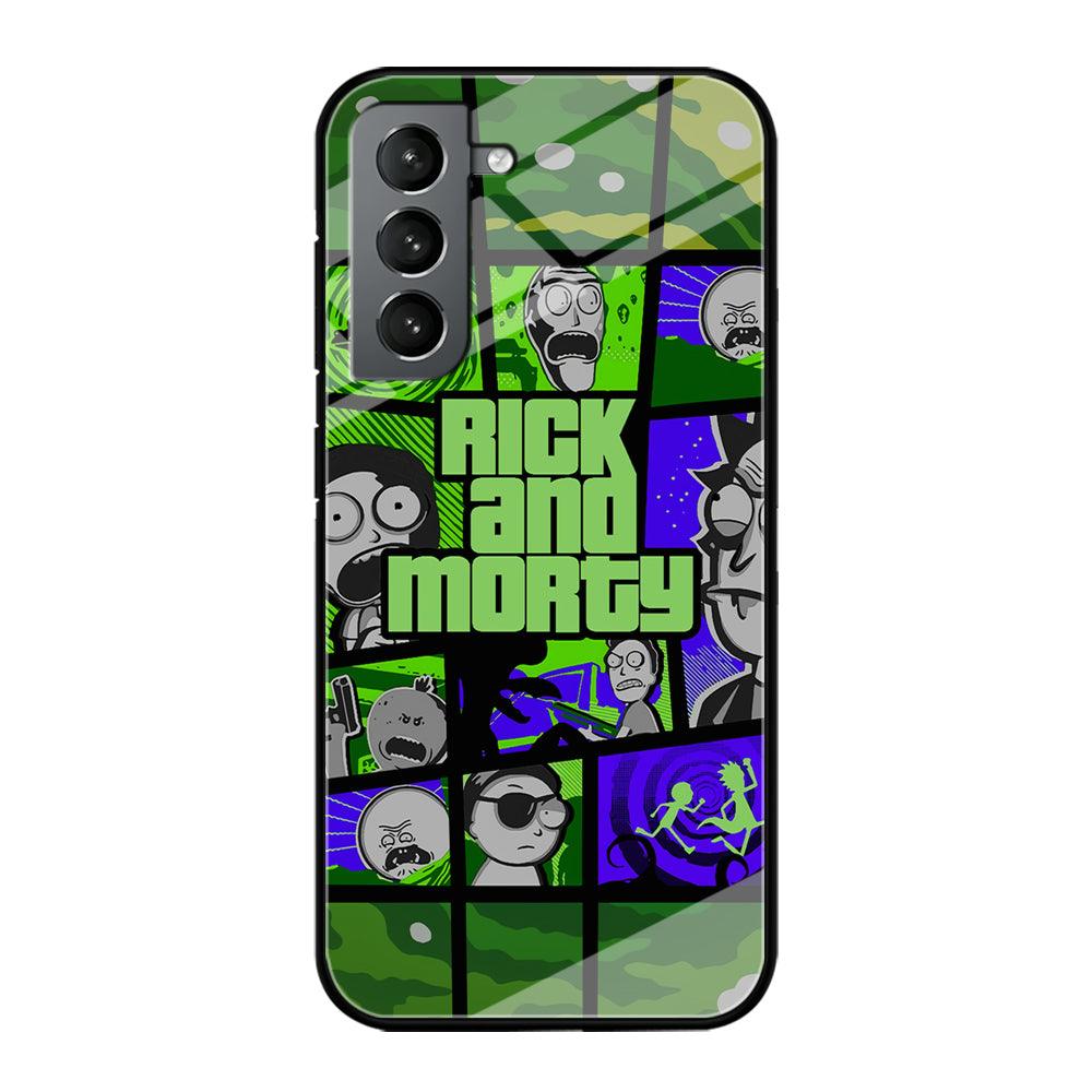 Rick and Morty Shapes of Gaming Samsung Galaxy S21 Case-Oxvistore