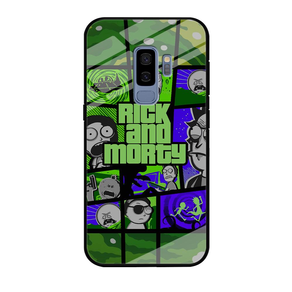 Rick and Morty Shapes of Gaming Samsung Galaxy S9 Plus Case-Oxvistore