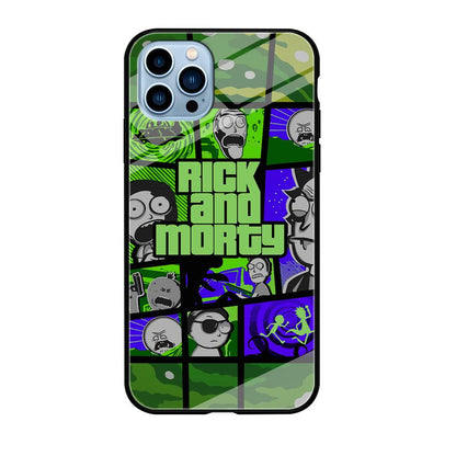 Rick and Morty Shapes of Gaming iPhone 12 Pro Case-Oxvistore