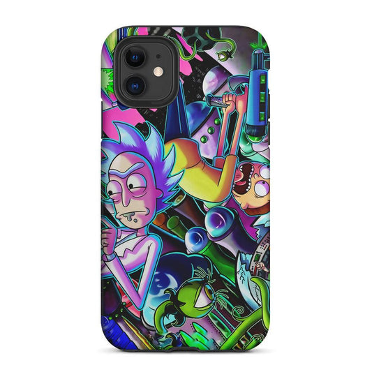 Rick and Morty Space Travel 2 in 1 Tough Phone Case-Oxvistore