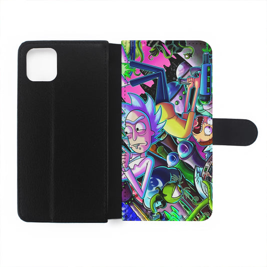 Rick and Morty Space Travel Flip Wallet Phone Case