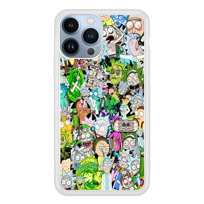 Rick and Morty Sticker Collection 2D Rubber Phone Case