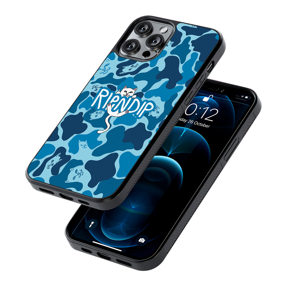 Rip N Dip Blue Camo 2D Rubber Phone Case-Oxvistore