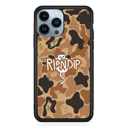 Rip N Dip Brown Camo 2D Rubber Phone Case-Black-Oxvistore
