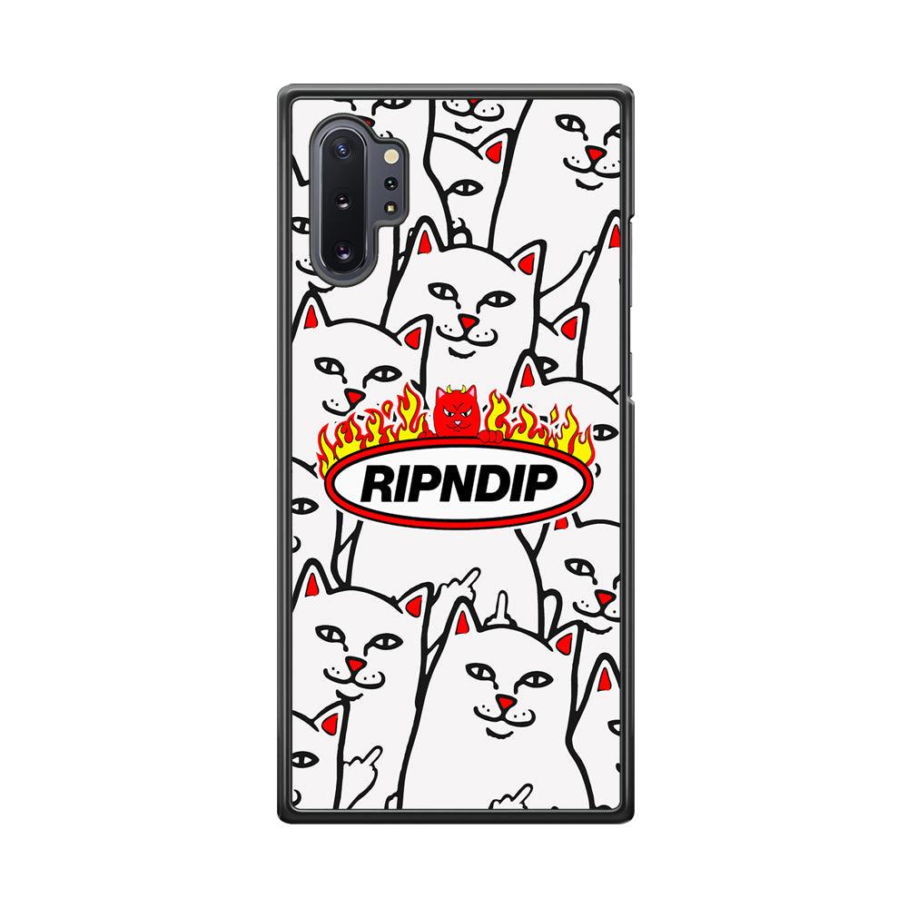 Rip N Dip Spirit Flames Samsung Galaxy Note 10 Plus Case-Rubber Black (2D Case)-Oxvistore