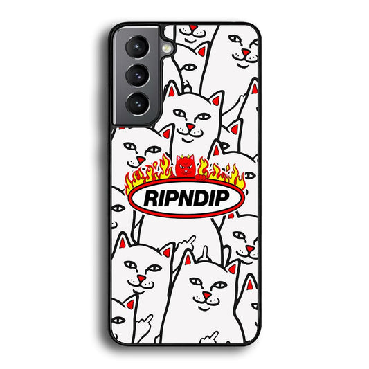 Rip N Dip Spirit Flames Samsung Galaxy S24 Case-Rubber Black (2D Case)-Oxvistore