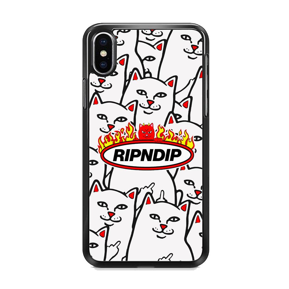 Rip N Dip Spirit Flames iPhone X Case-Rubber Black (2D Case)-Oxvistore