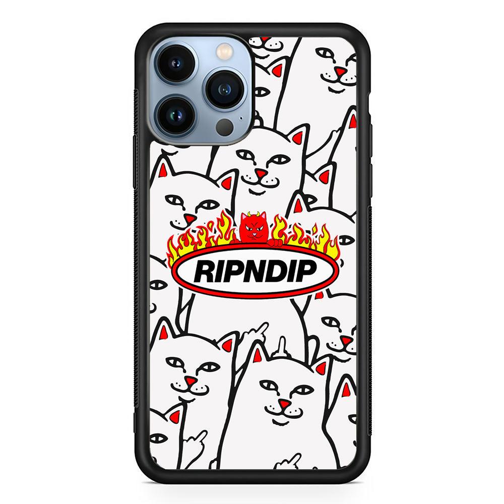 Rip N Dip Spirit Flames iPhone 13 Pro Max Case-Rubber Black (2D Case)-Oxvistore