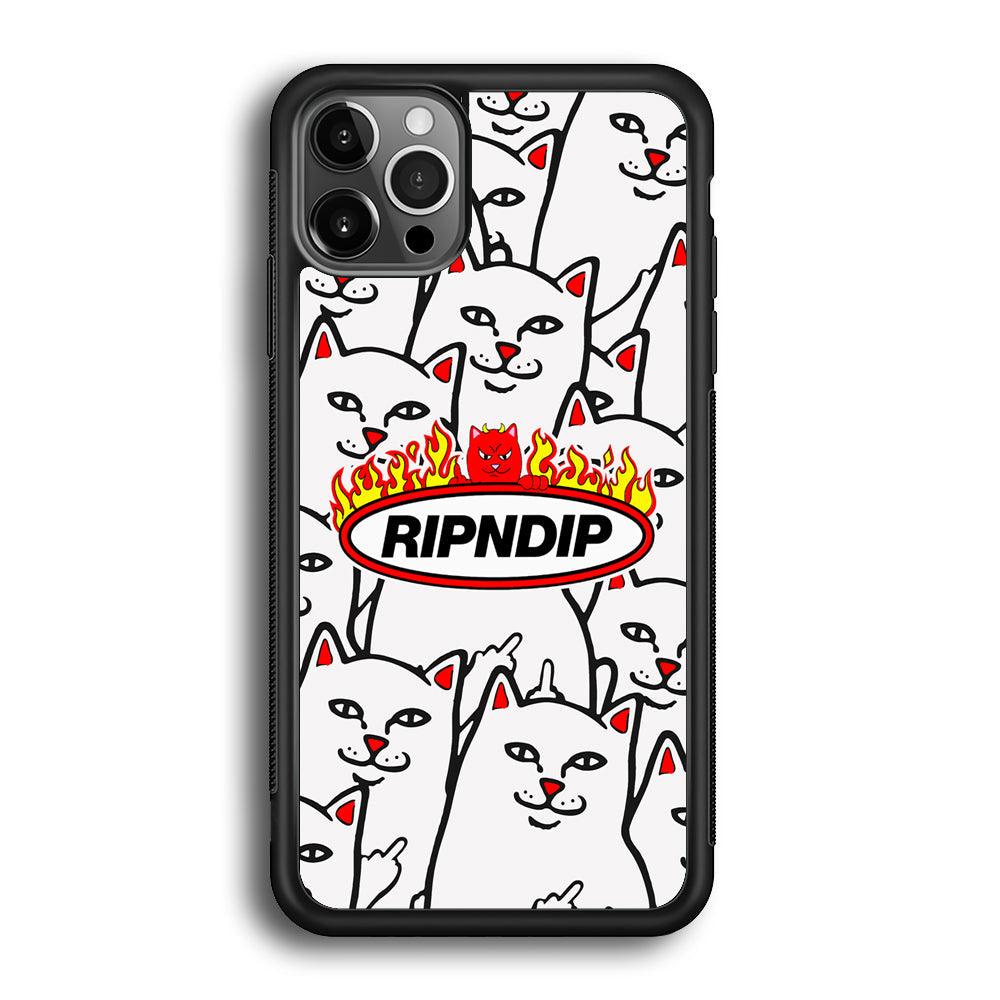 Rip N Dip Spirit Flames iPhone 12 Pro Case-Rubber Black (2D Case)-Oxvistore