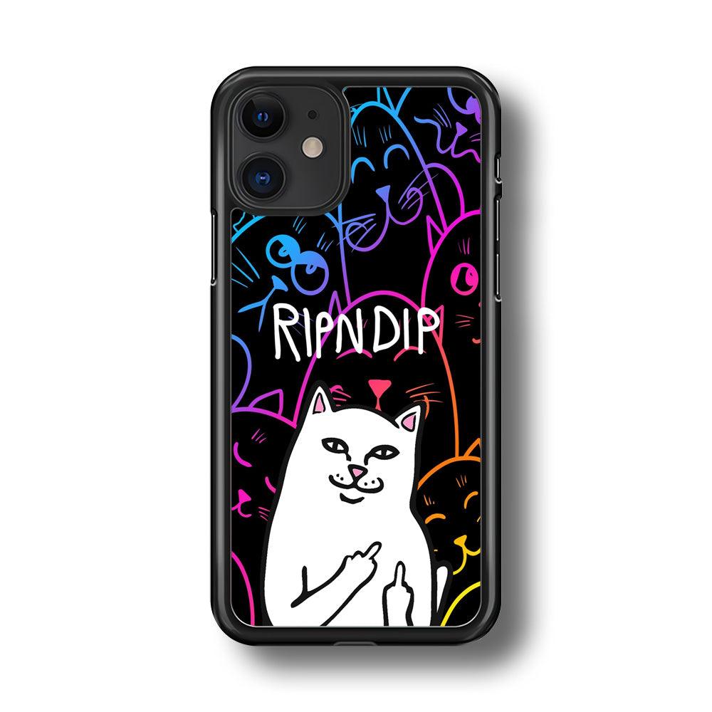 Rip n Dip Gang Vibes iPhone 11 Case-Rubber Black (2D Case)-Oxvistore