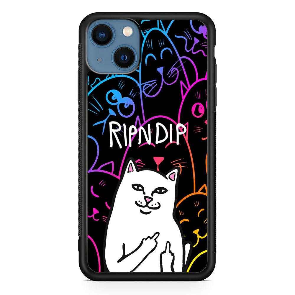 Rip n Dip Gang Vibes iPhone 13 Case-Rubber Black (2D Case)-Oxvistore