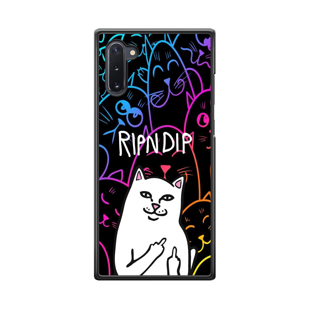 Rip n Dip Gang Vibes Samsung Galaxy Note 10 Case-Rubber Black (2D Case)-Oxvistore