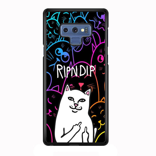 Rip n Dip Gang Vibes Samsung Galaxy Note 9 Case-Rubber Black (2D Case)-Oxvistore