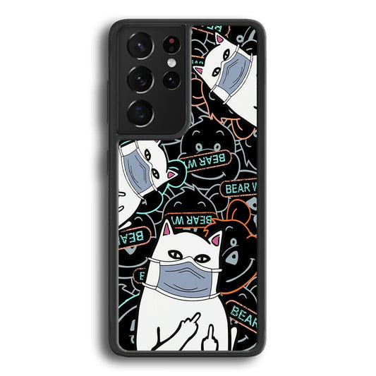 Rip n Dip Mask Master Samsung Galaxy S21 Ultra Case-Rubber Black (2D Case)-Oxvistore