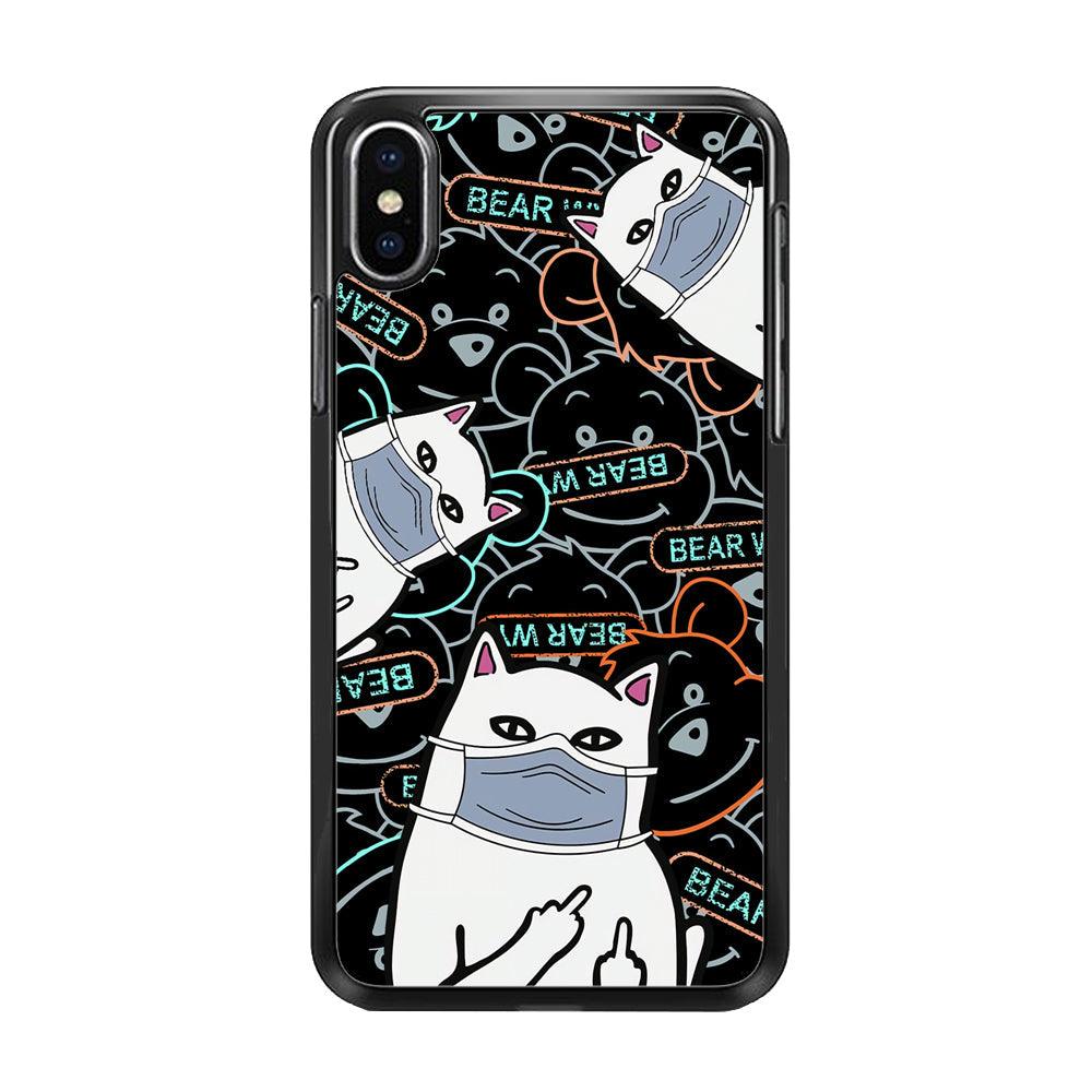 Rip n Dip Mask Master iPhone XS MAX Case-Rubber Black (2D Case)-Oxvistore