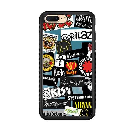 Rock's Band Famous Label iPhone 7 Plus Case-Oxvistore