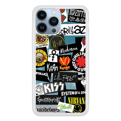 Rock's Band Famous Label iPhone 15 Pro Max Case-Oxvistore