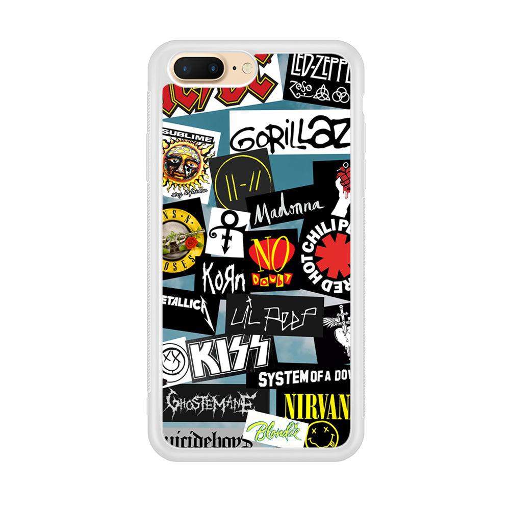 Rock's Band Famous Label iPhone 7 Plus Case-Oxvistore