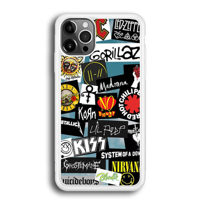 Rock's Band Famous Label iPhone 12 Pro Case-Oxvistore