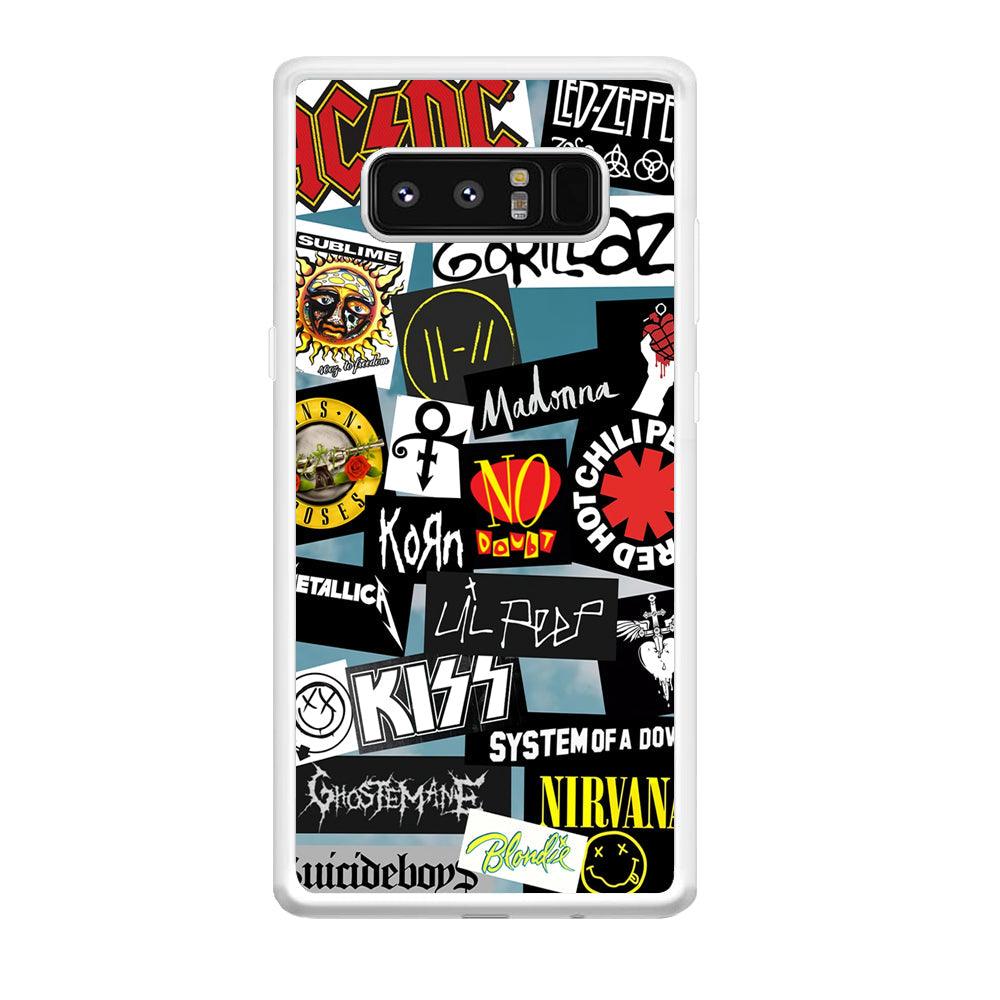 Rock's Band Famous Label Samsung Galaxy Note 8 Case-Oxvistore