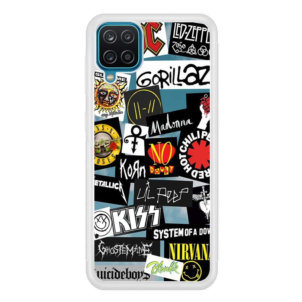 Rock's Band Famous Label Samsung Galaxy A12 Case-Oxvistore