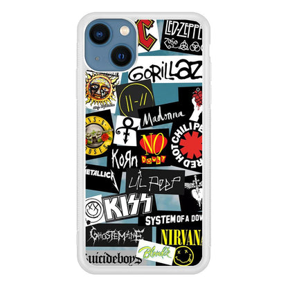 Rock's Band Famous Label iPhone 13 Case-Oxvistore