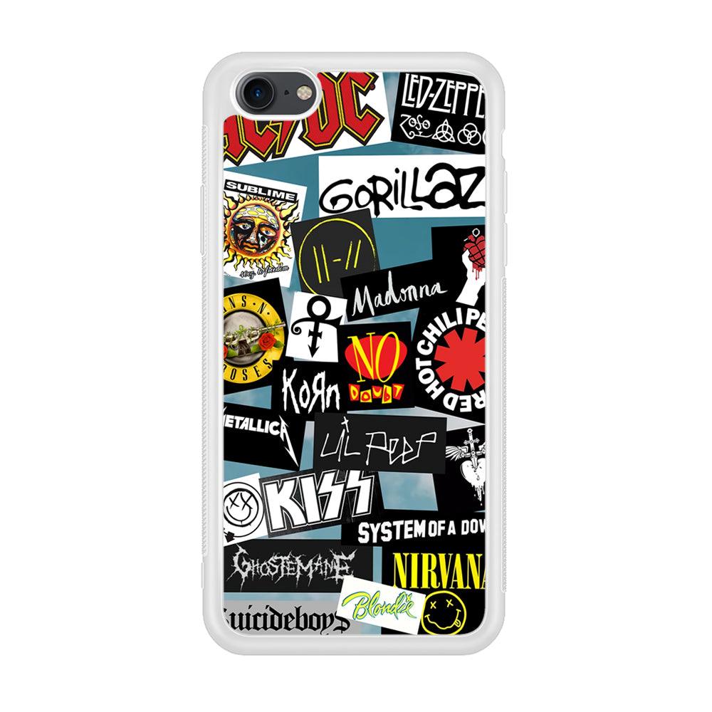 Rock's Band Famous Label iPhone 8 Case-Oxvistore