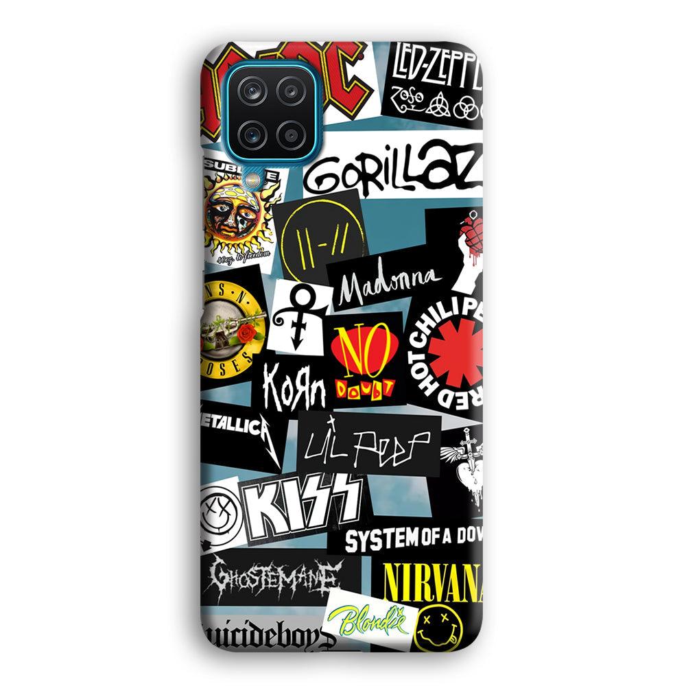 Rock's Band Famous Label Samsung Galaxy A12 Case-Oxvistore