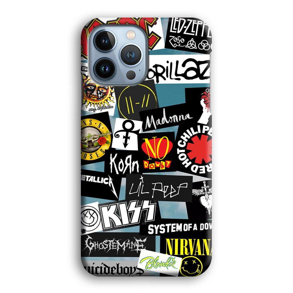 Rock's Band Famous Label iPhone 14 Pro Max Case-Oxvistore