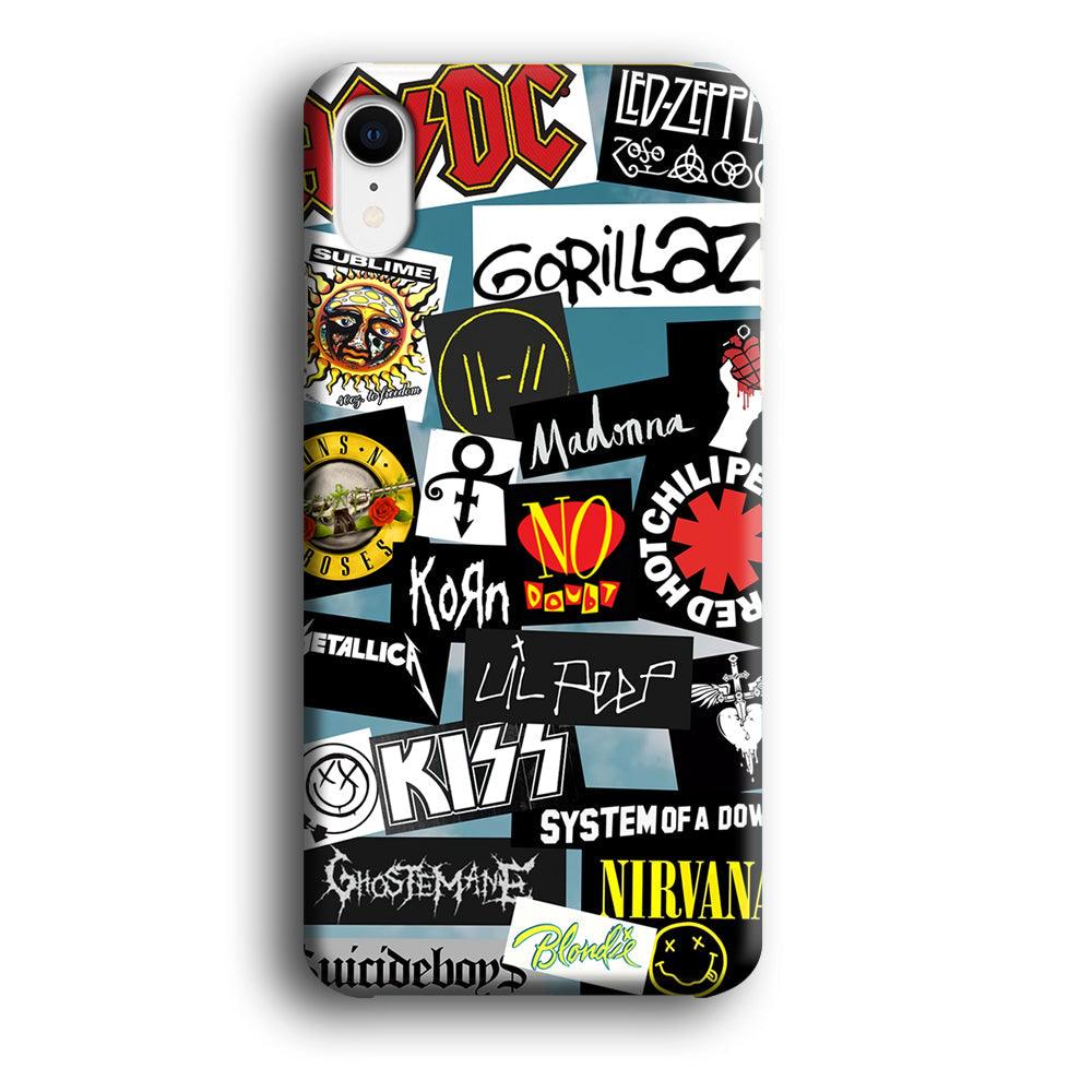 Rock's Band Famous Label iPhone XR Case-Oxvistore