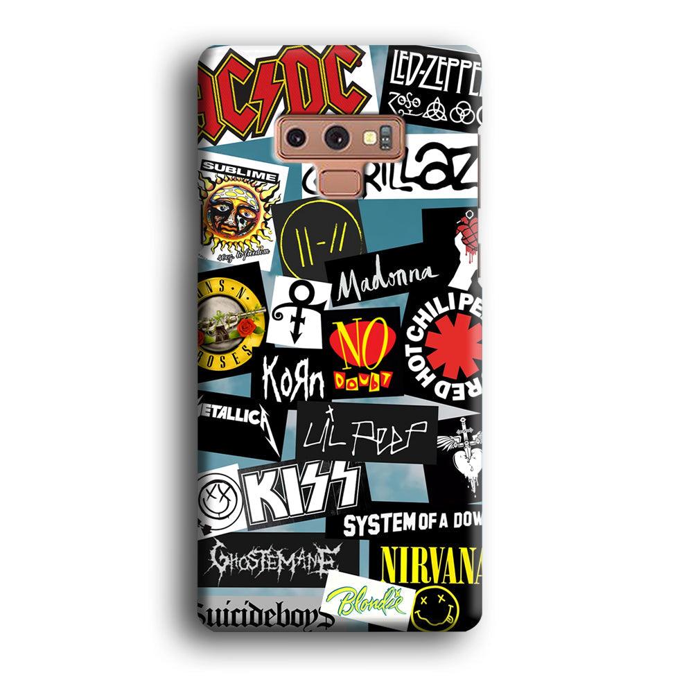 Rock's Band Famous Label Samsung Galaxy Note 9 Case-Oxvistore