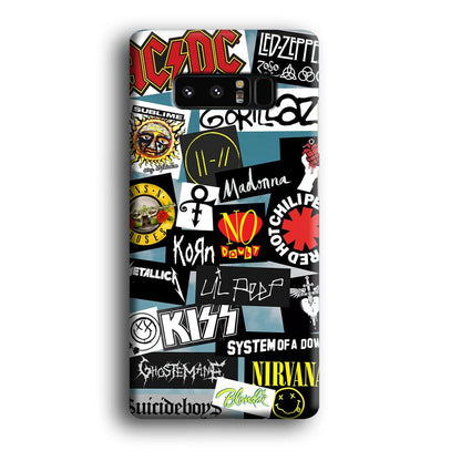 Rock's Band Famous Label Samsung Galaxy Note 8 Case-Oxvistore