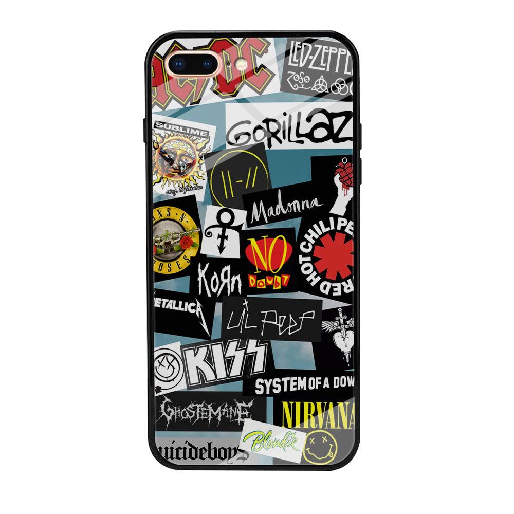 Rock's Band Famous Label iPhone 8 Plus Case-Oxvistore