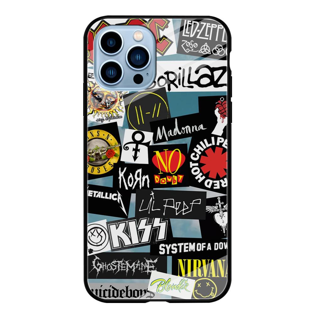 Rock's Band Famous Label iPhone 14 Pro Max Case-Oxvistore