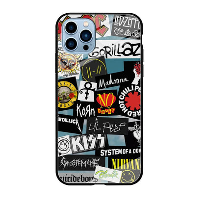 Rock's Band Famous Label iPhone 12 Pro Max Case-Oxvistore