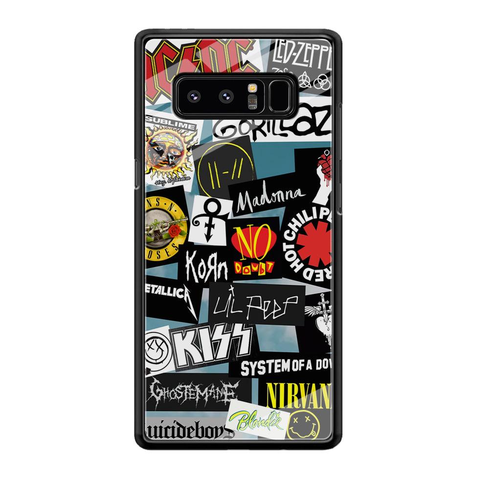 Rock's Band Famous Label Samsung Galaxy Note 8 Case-Oxvistore