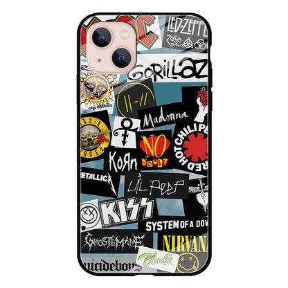 Rock's Band Famous Label iPhone 13 Case-Oxvistore