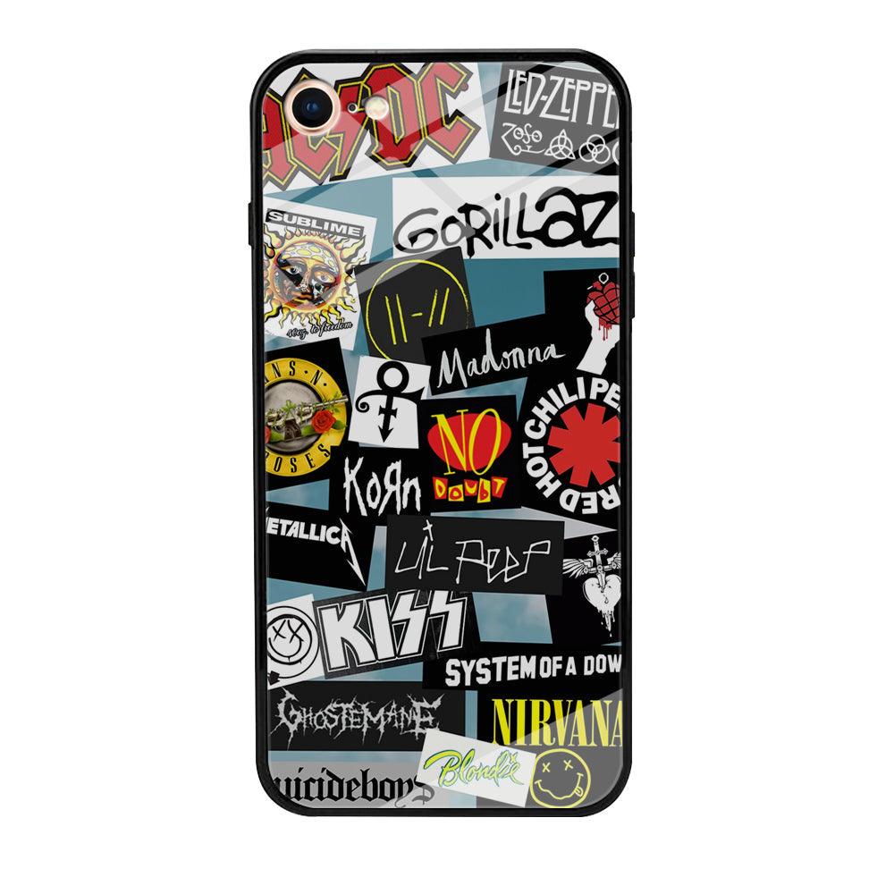 Rock's Band Famous Label iPhone 8 Case-Oxvistore