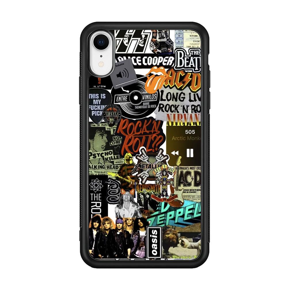 Rock's Band Historical Touch Collage iPhone XR Case-Rubber Black (2D Case)-Oxvistore