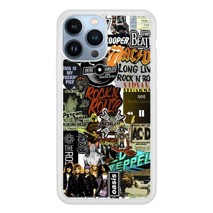 Rock's Band Historical Touch Collage iPhone 15 Pro Case-Oxvistore