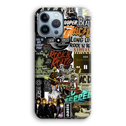 Rock's Band Historical Touch Collage iPhone 15 Pro Case-Oxvistore